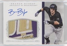 2015 National Treasures College Century Silver 1/25 Braden Bishop #BB Auto 0dp1