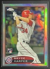 2012 Topps Chrome Refractor #196 Bryce Harper Rookie Card RC. rookie card picture