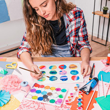 Watercolor Painting Brush Set 12Pcs round Pointed Tip Artist Paint Brushes Pr...