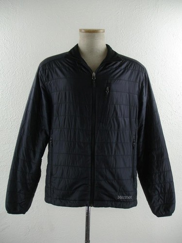 Marmot Men's sz M Calen Insulated Puffer Jacket Black Primaloft Full-Zip Quilted - Picture 1 of 24