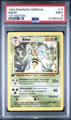 1999 Pokemon GERMAN 1st Edition Base Set Bibor-Beedrill 17/102 PSA