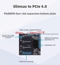 PLX88096 PCIe-4.0 Expansion Quad Card GPU baseboard 65mm wide SFF-8654 TO 4 PCIE