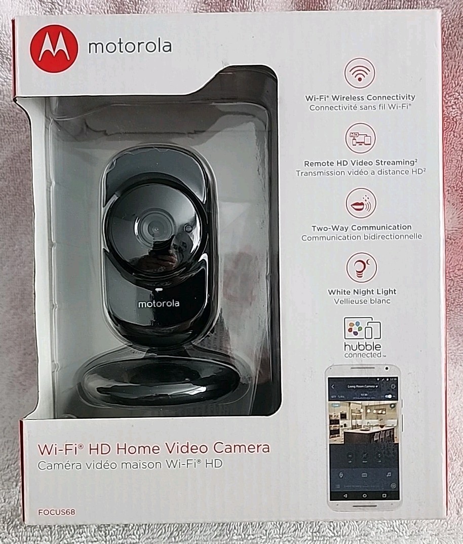 Motorola FOCUS68 Wi-Fi HD Home Security Camera Night Vision 2-Way Audio New