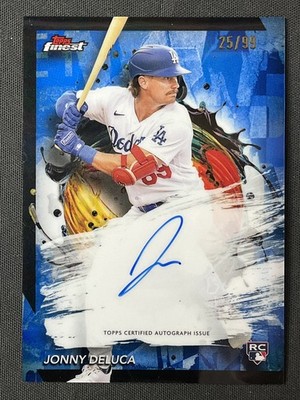 2024 Topps Finest #FA-JD Jonny Deluca Blue Refractors RC ON CARD AUTO /99