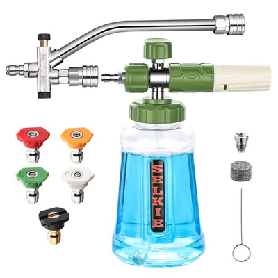 #ad #ad Foam Blaster w Dual Connector Tip 5 Sprayer Nozzles 1 4quot; Quick Connect 3600 PSI $44.77