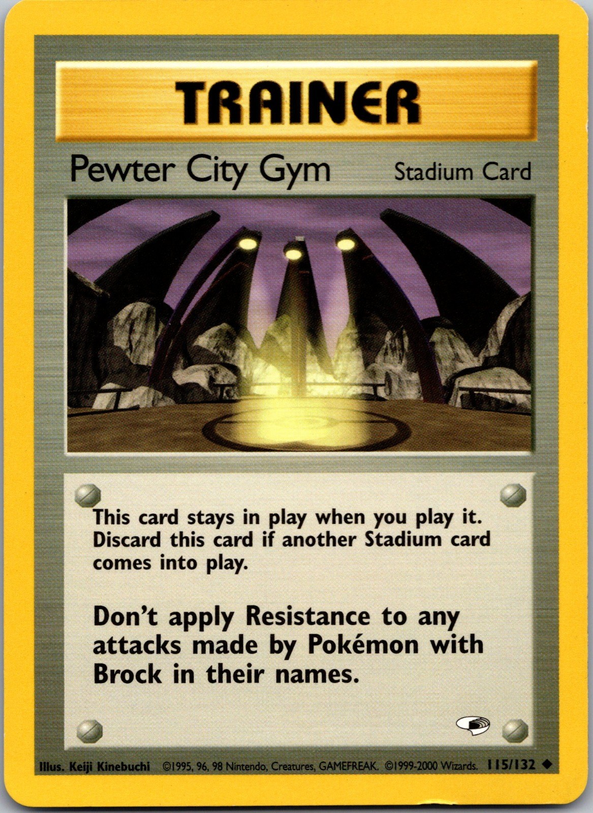 Pewter City Gym Unlimited Uncommon Gym Heroes 115/132 NM
