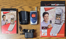 LG VX4400 - Blue and Silver  Verizon  Very Rare Cellular Flip Phone - Boxed