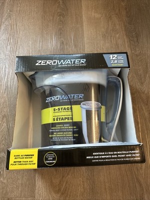 PITCHER ''Zero Water'' 12 Cup Capacity 5 Stage Pitcher with free TDS meter ''New''