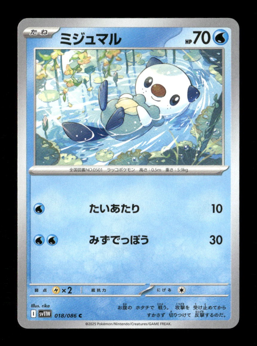 Oshawott Common SV11W: White Flare 018/086 NM Pokemon NM