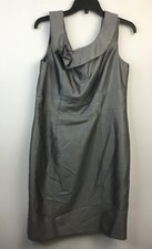 Calvin Klein Woman's Silver Size 12 Sleeveless Dress