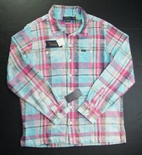 POLO RALPH LAUREN Men's Big  Tall Classic Fit Bleached Plaid Flannel Shirt NWT