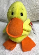 Ty Beanie Baby Quackers the Duck – DOB 4/19/1994 – Retired – Tags Intact  Estate