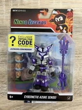 Roblox Ninja Legends Cybernetic Azure Sensei 3in Figure w/ Virtual Item Code NIP