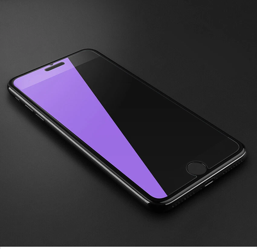 Protector de pantalla de vidrio templado anti luz azul para Apple iPhone 6/7/8/Plus Foto 2 de 4
