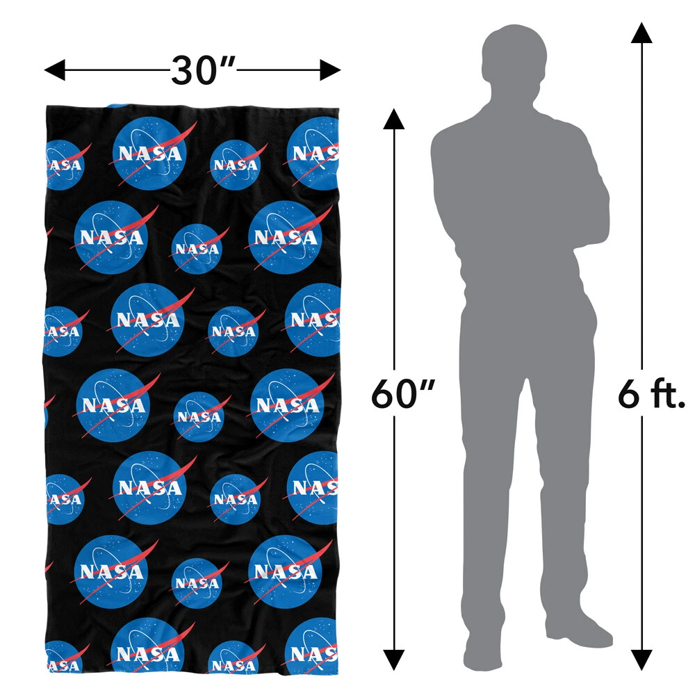 NASA Meatball Logo Pattern Officially Licensed Beach Towel 30"x60"