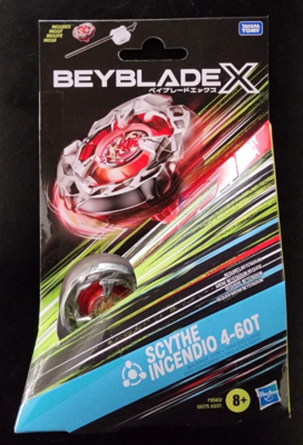 Beyblade X Scythe Incendio 4-60T Top Starter Pack New Red Version