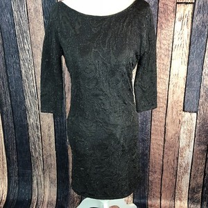 black shimmer bodycon dress