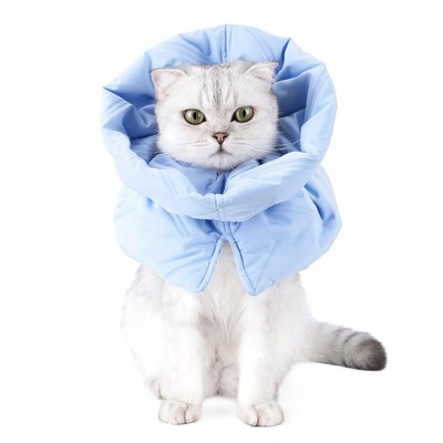 Cone Collar Stop Licking Adjustable Scarf Warm Recovery Collar Q8K2