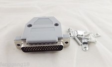 DB44 Male Plug 44 Pin 3 Rows D-SUB Connector Grey Plastic Hood Cover Backshell