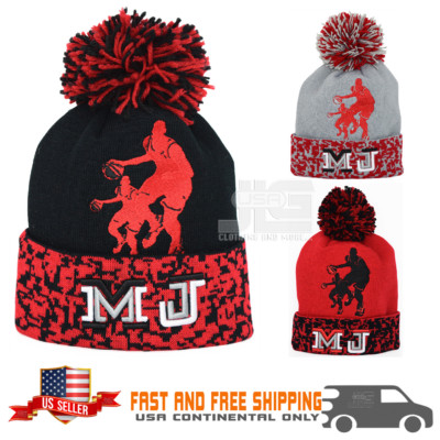Chicago Leader MJ 23 cap Red Black Grey  Pom Pom Beanie Hat cap New