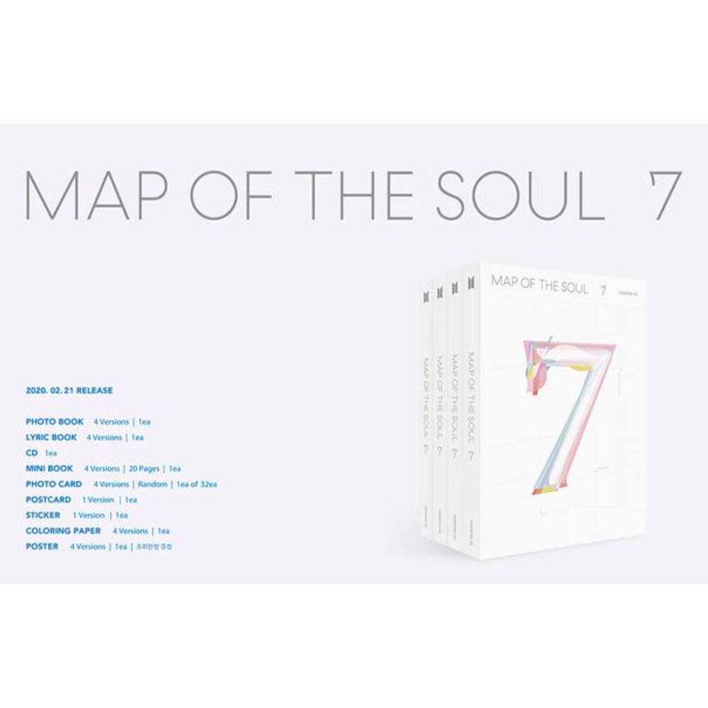 BTS MAP OF THE SOUL : 7 Album Ver 4 CD+Photobook+Card+Etc+Tracking