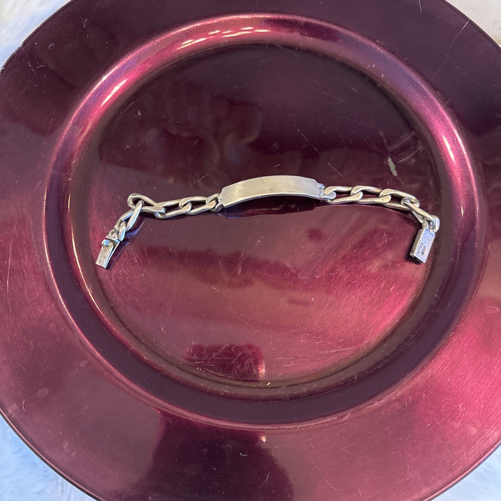 Vin Solid Sterling Silver Identity ID Bracelet Ha… - image 1