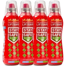StaySafe All-in-1 Portable Fire Extinguishing Spray By LifeSafe Technologies | C