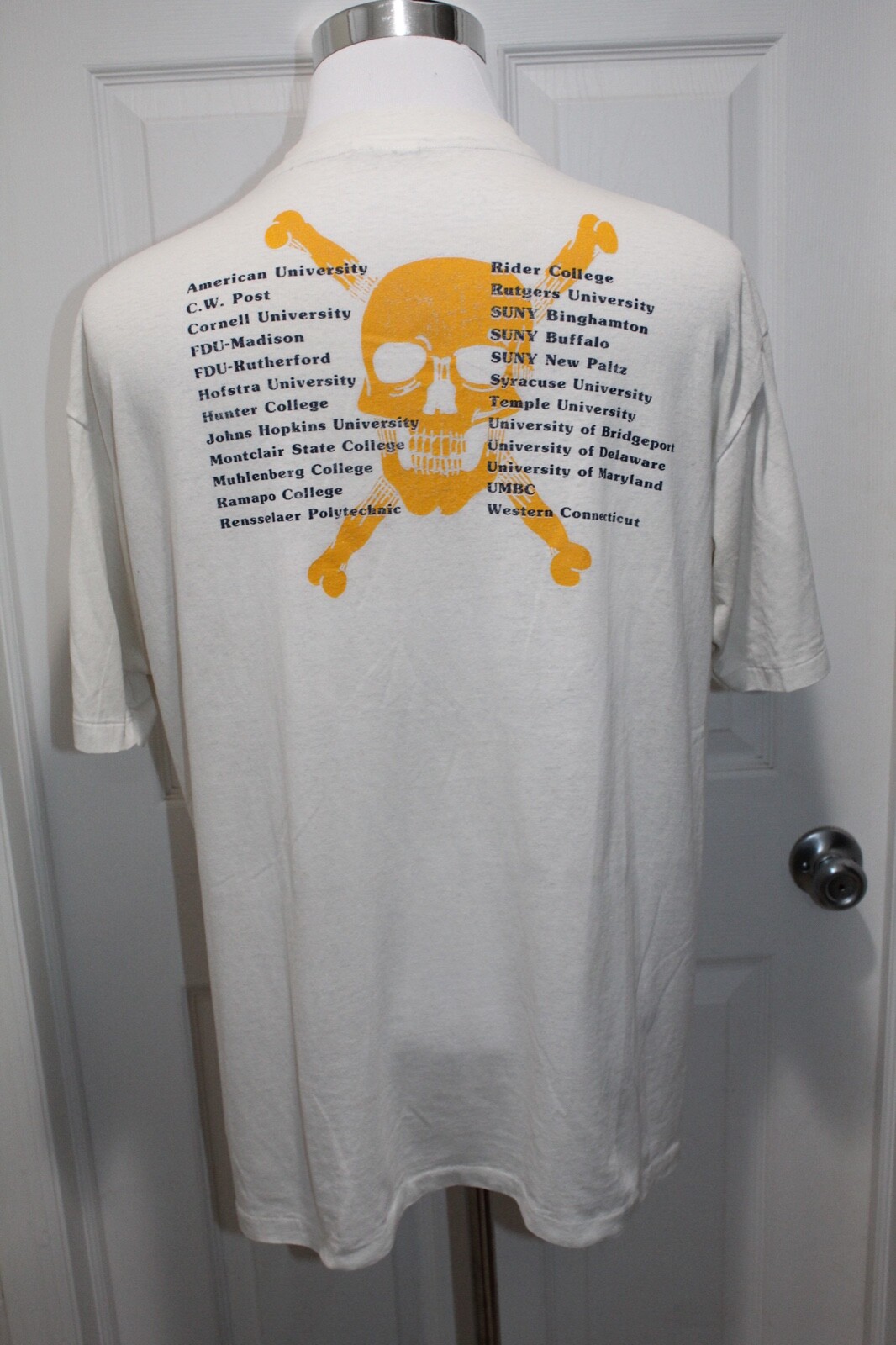 Vintage Montclair State University College 1990 90s T Shirt Zeta Beta Tau XL