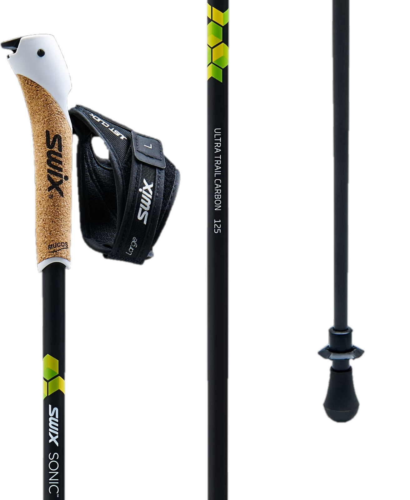 SWIX Sonic Ultra Trail Carbon 125cm 2 Bâtons de Course Running Randonnée Sport