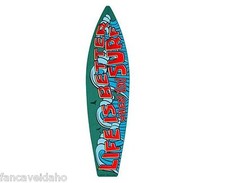 Life Is Better Surf Surfboard Metal Sign 17" x 4.5" Beach Surfing Wall Decor NWT