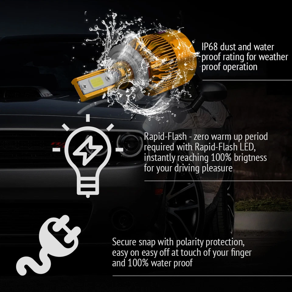 Kit faros LED HID XENTRONIC H7 blanco para Audi A3 Sportback e-tron 2016-2016 Foto 3 de 4