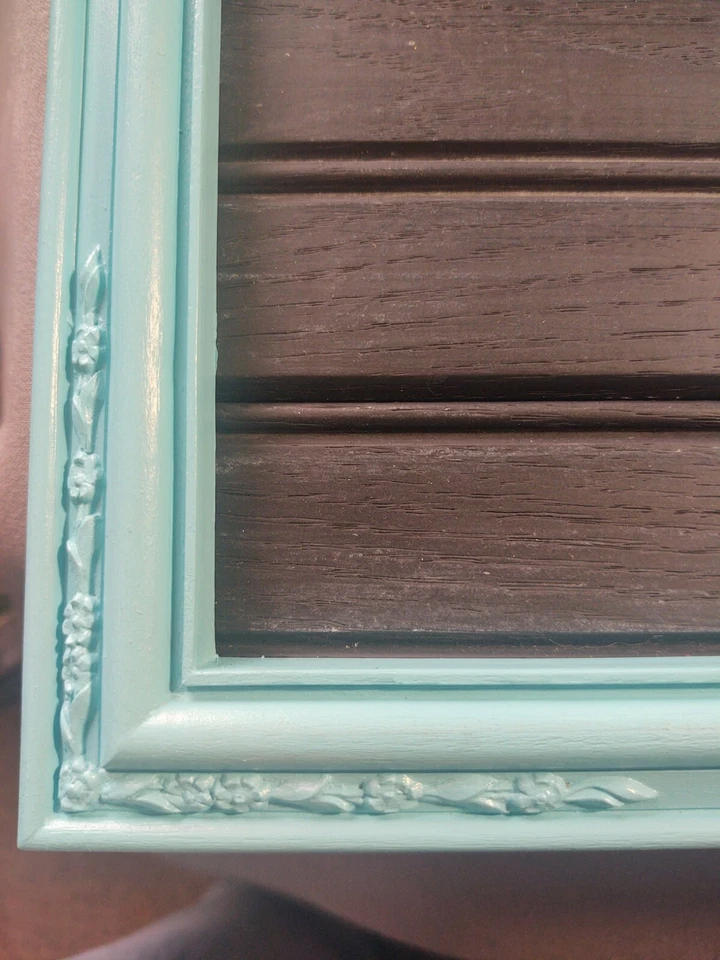 Handmade Chalkboard Teal Frame Wainscot Chalkboard Paint 17.5" x 21.5" - Image 4 of 4