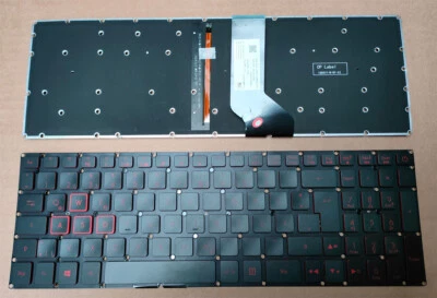 UNTERSCHIEDLICH Teclado Acer Nitro 5 AN515-41 AN515-42 AN515-52 Teclado Retroiluminado Iluminación DE