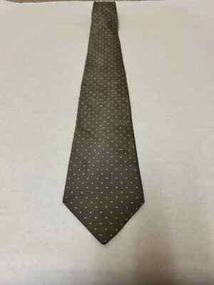 Lauren Ralph Lauren Necktie Mens One Size Gray Dotted 100% Slik Designer Classic