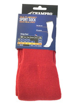 Champro Sports Multi-Sport Athletic Socks - Red Medium Polyester - Free Shipping