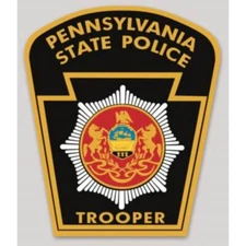 2 Inch Non-Reflective Solid Border Pennsylvania State Police Trooper Sticker