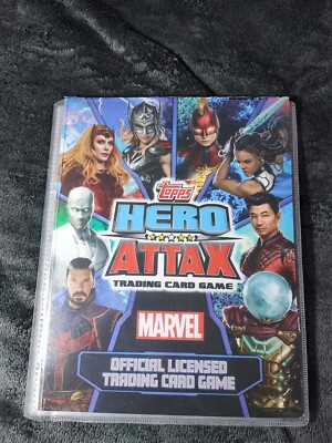 Topps MARVEL HERO ATTAX 2022 FULL SET 295 KARTEN IM BINDER Rare Karten Set