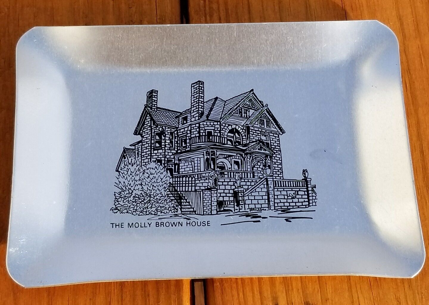 Unsinkable Molly The Molly Brown House Tray Titanic Aluminum Plate Denver Colora