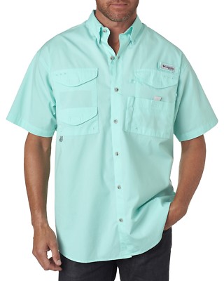 Chemise Columbia Bonehead PFG Homme - XL, Vert, Manches Courtes, 100% Coton - Pour La Pêche