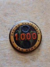 FICHES FICHE GETTONE 1000 CASINO MUNICIPALE SAN REMO SANREMO VINTAGE