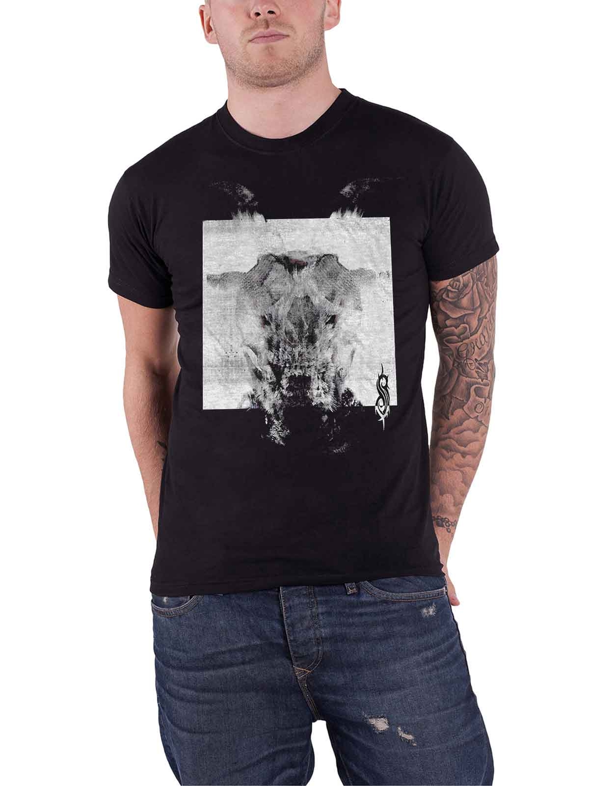 Slipknot All Out Life Devil Official Mens Black & White T-Shirt New