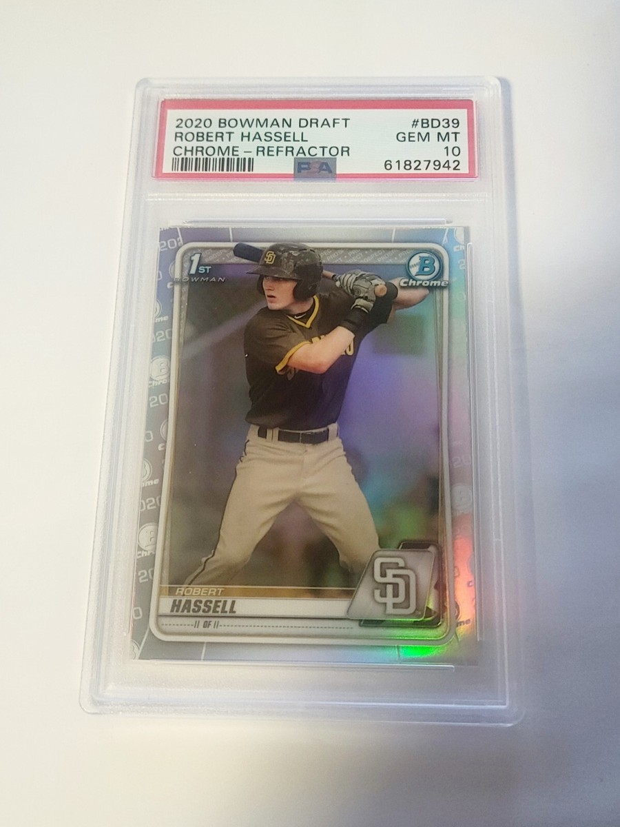 2020 Robert Hassell Bowman Draft Chrome Refractor PSA 10 RC Rookie 