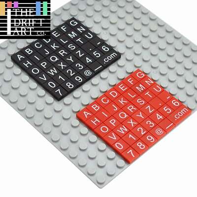 41pcs 3070 Tile 1x1 w Letter Number Print Alphabet Building Block Bricks Toy DIY