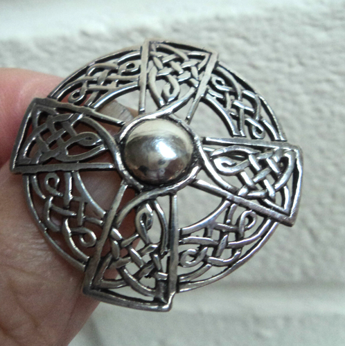 Argent Écossais Broche Celtique Hm 1987 John Hart Hebridean Jewellery South Uist - Photo 4 sur 5