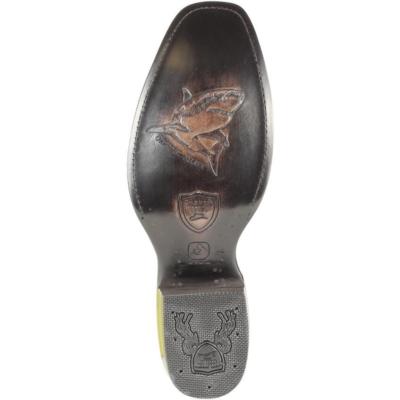 King Exotic US10.5 BLACK GENUINE SHARK Western Boot Dubai Square Toe D 479F0905 BOTINSHARKNEGRO_3024x.jpg?v=  main image 3