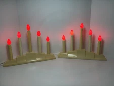 Set Of 2 Vintage Christmas Candolier Electric Drip Candles 5 Lights Included