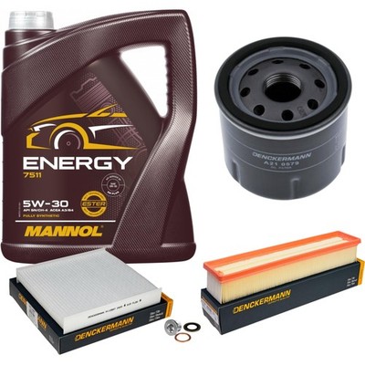 DENCKERMANN Inspektionspaket 5L MANNOL 5W-30 für Renault Clio IV 1.2 16V Dacia