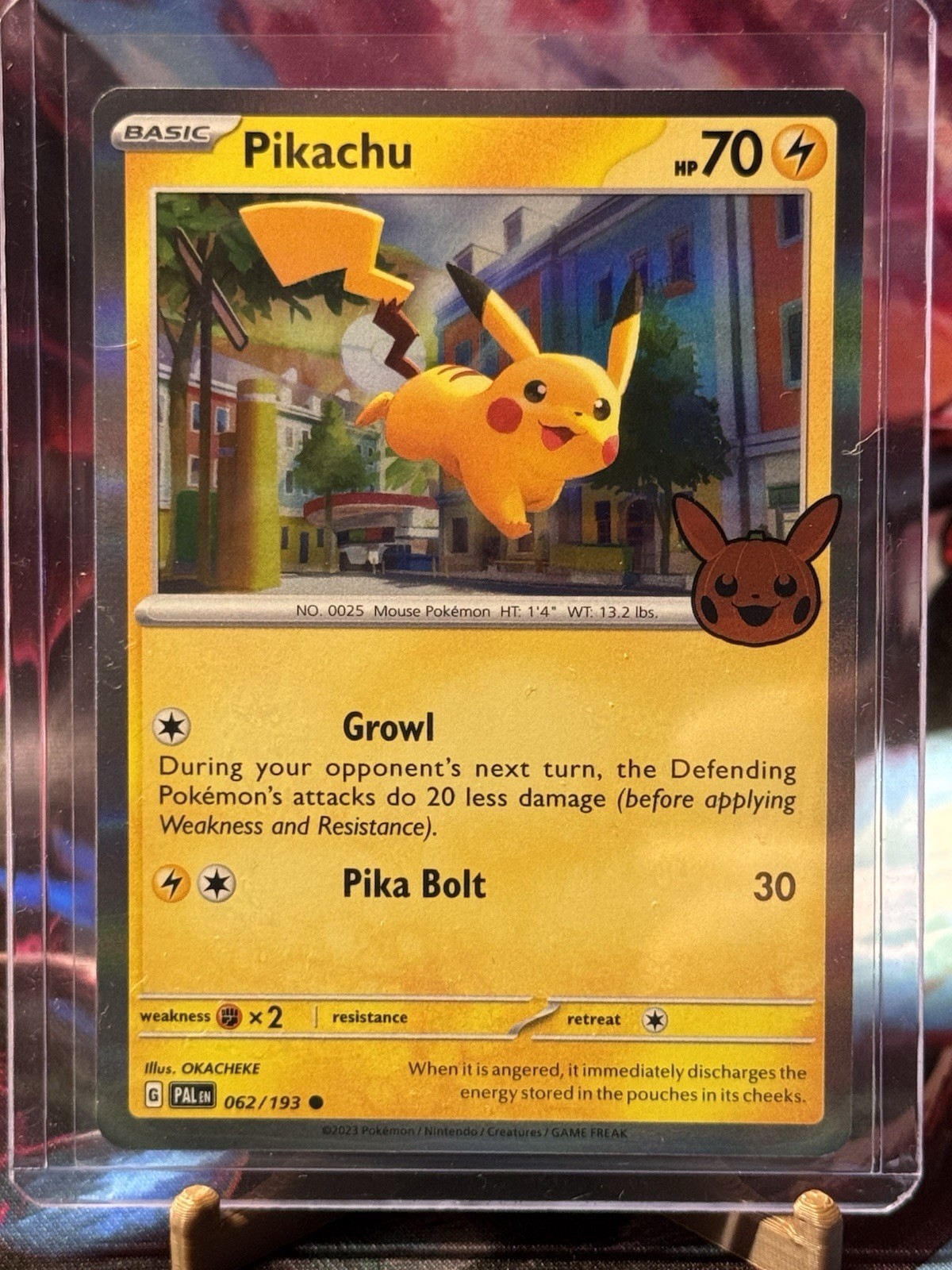 Pikachu 62/193 Trick or Trade Common Holo Foil Pokémon TCG 2023
