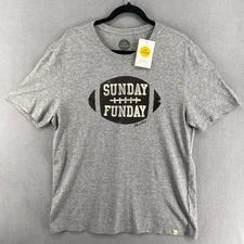 Life Is Good Smooth Tee Sunday Funday Shirt M Gray Classic Fit Outdoor Fitness