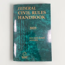 Federal Civil Rules Handbook Thomson Reuters 2025 - BRAND NEW